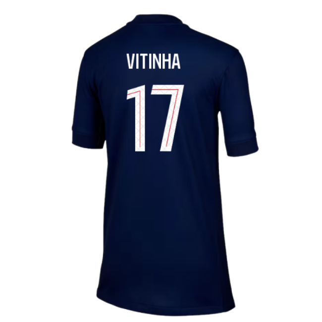 2025-2026 PSG Paris Saint Germain Home Shirt (Kids) (Vitinha 17)
