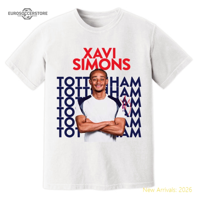 Authentic Xavi Simons Tottenham New Signing T-shirt (white) - Premium