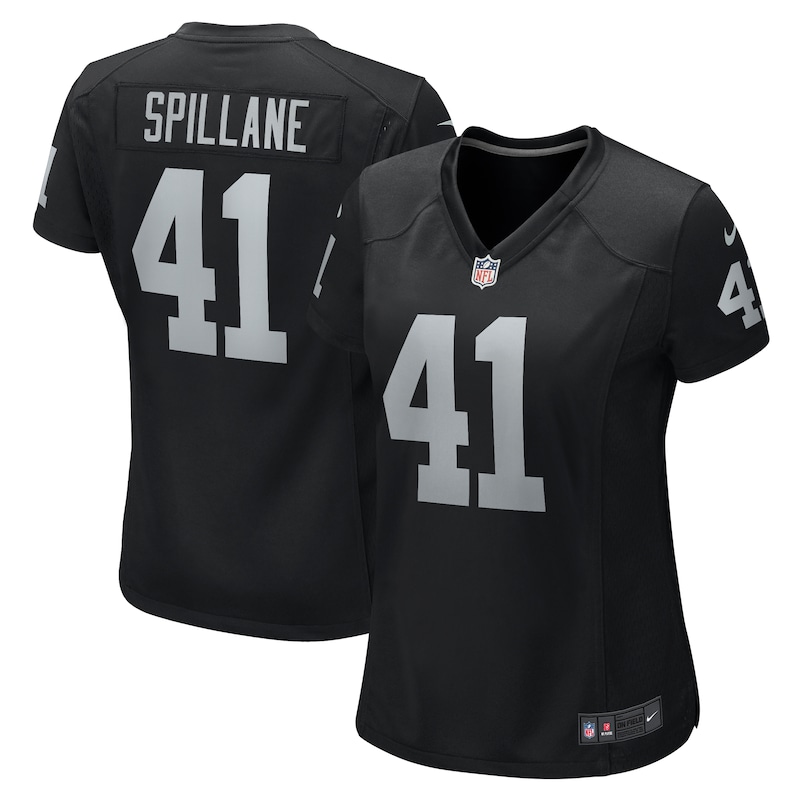 None Robert Spillane Las Vegas Raiders Football Franchise Replica J...