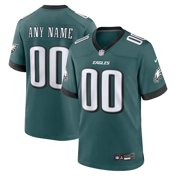 None Philadelphia Eagles Game Jersey - Green | NFL Player Jersey
