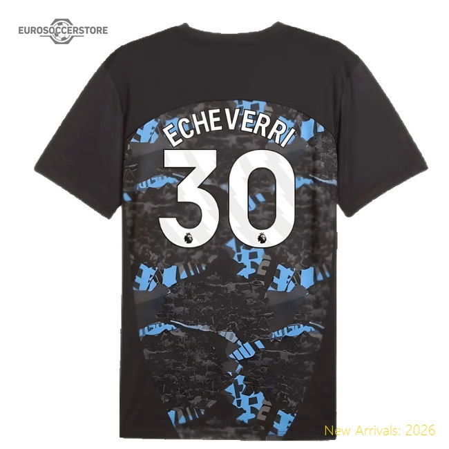 2024-2025 Man City Prematch SS Jersey Strong Gray Echeverri 30