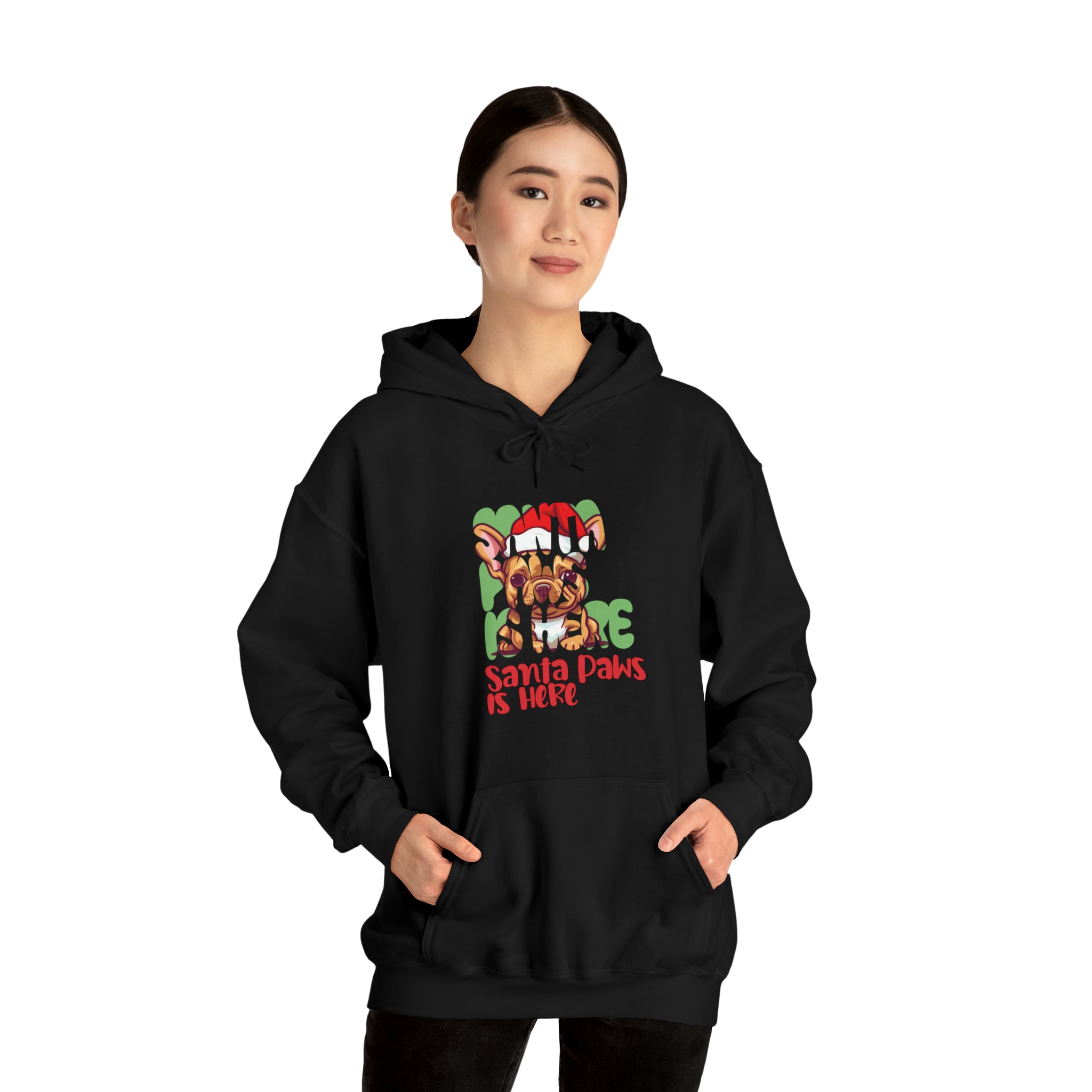 Pet-Lover Culture-Inspired Santa Paws Unisex Hoodie for Daily Life