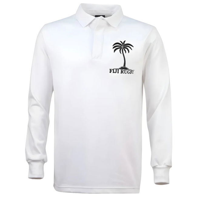 Pro-Grade Fiji 1970 Vintage White Rugby Shirt Aero-Dynamic