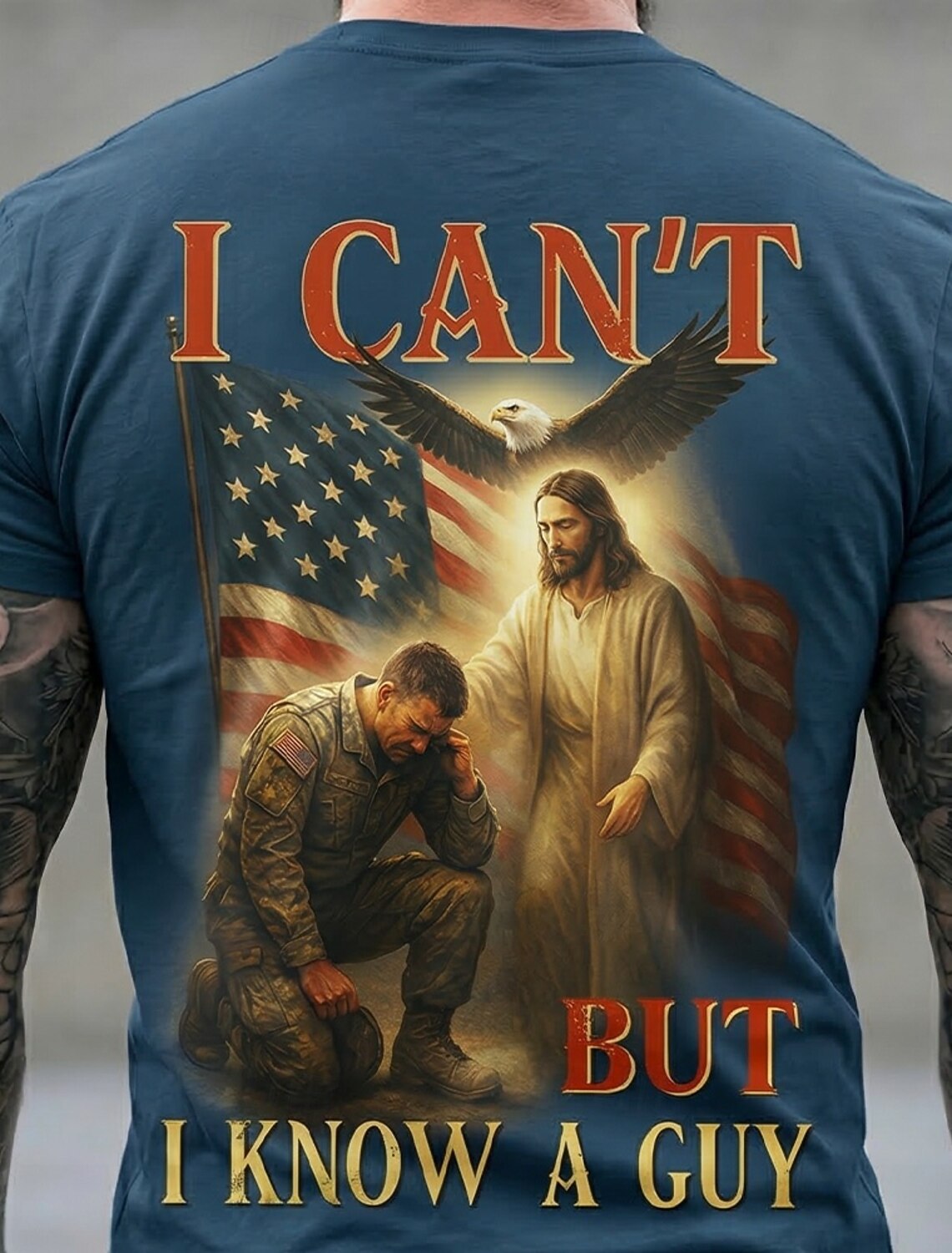 4th of July 2026 250th Memorial Day Men's Bible Patriotic Designer Patriot Graphic US Flag T-Shirt Casual