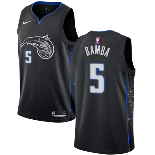 Nike Orlando Magic #5 Mohamed Bamba Black NBA Swingman City Edition 2018/19 Jersey Mens