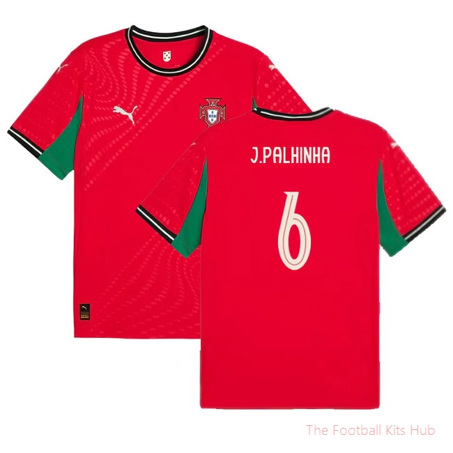 [JED] 2025/26 Portugal Womens Team Home Shirt (Unisex) (J.Palhinha 6)