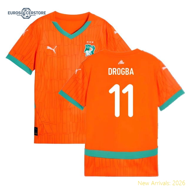 2024-2025 Ivory Coast Home Shirt (Kids) (Drogba 11)