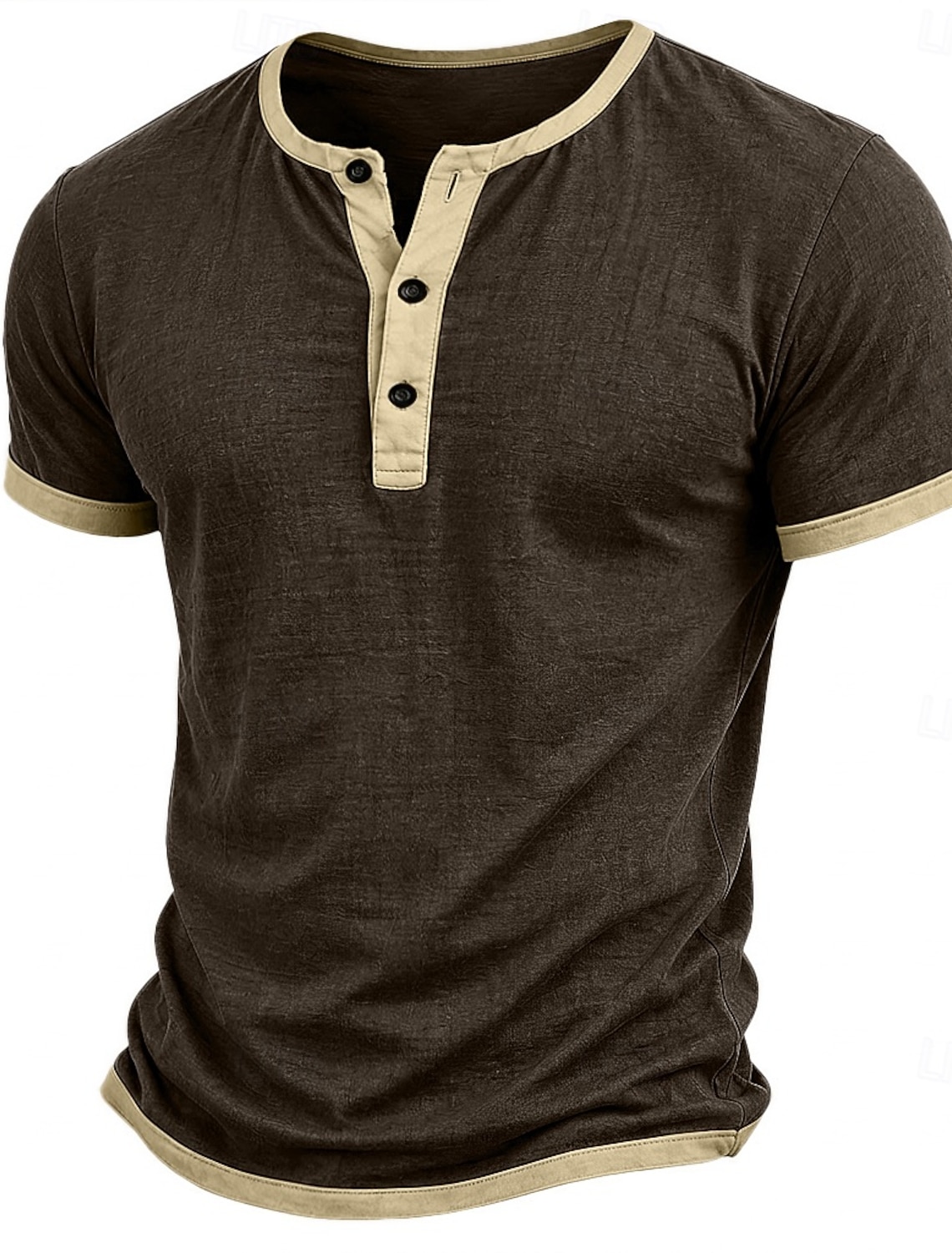Men's T Shirt Henley Shirt Tee Short Sleeve Shirt Tee Top Short Sleeve Color Block Fashion Designer Basic Patchwork Henley Casual Vacation Street Spring & Summer Summer Spring Blue Black Dark Blue