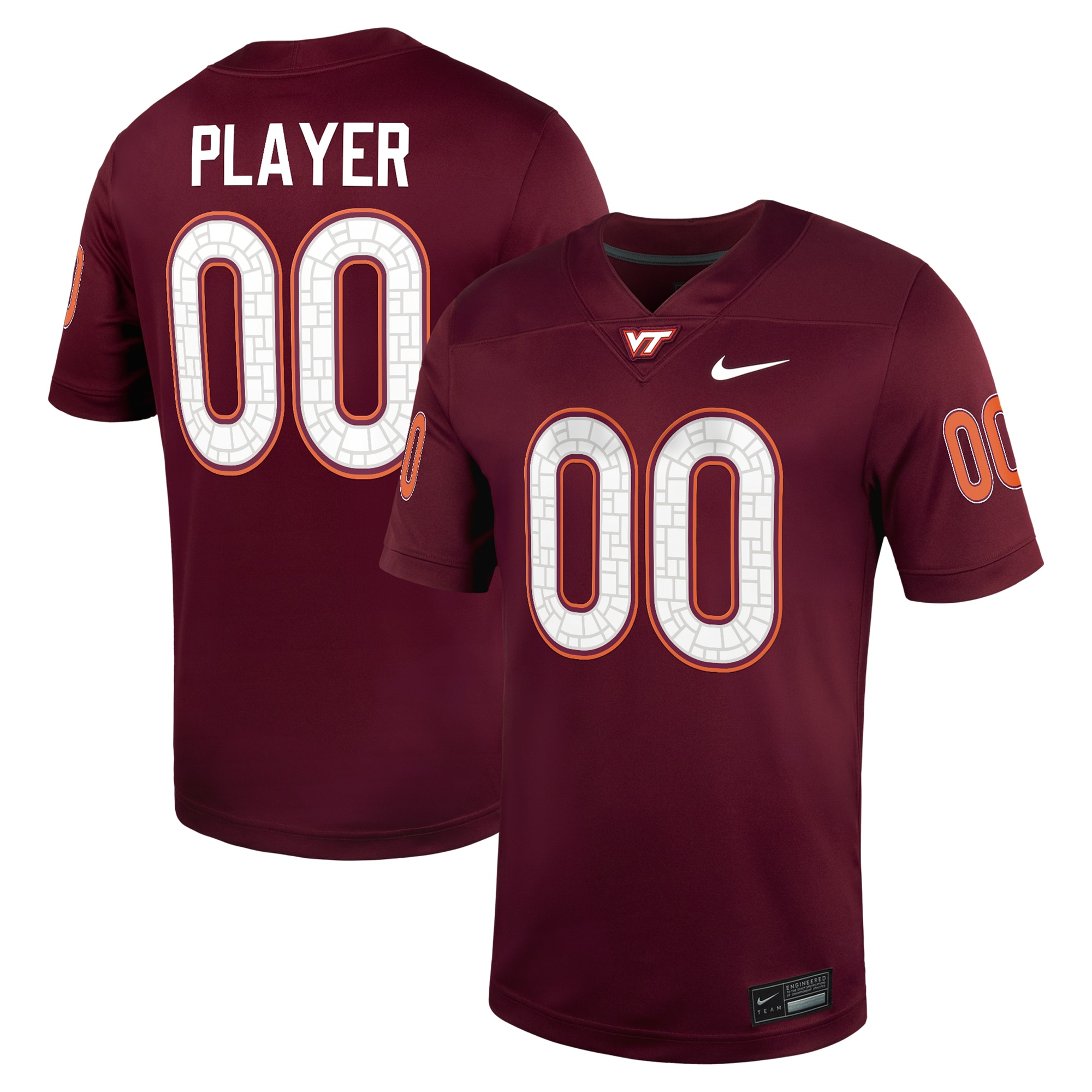 [NJP] Women's Virginia Tech Hokies NIL Pick-A-Player Football Game Jersey - Maroon