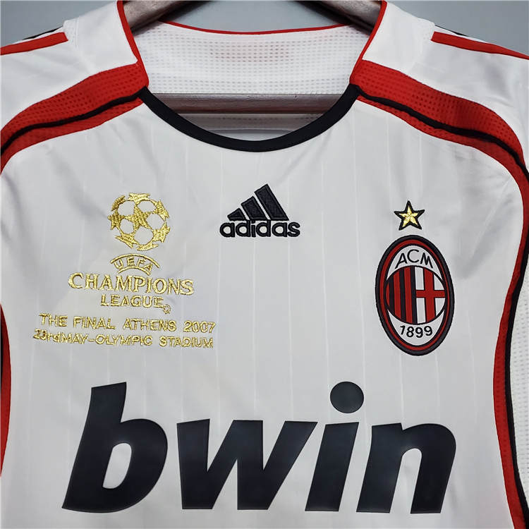 06-07 AC Milan White Retro Football Shirt Soccer Jersey - Official