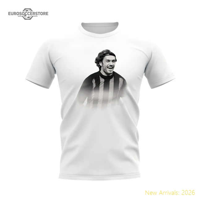 Fan-Favorite Paolo Maldini Ac Milan Legend T-Shirt (White)