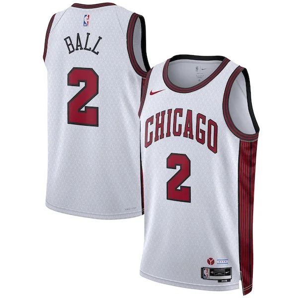 Official Lonzo Ball CHI NBA Jersey - White - Affordable Price