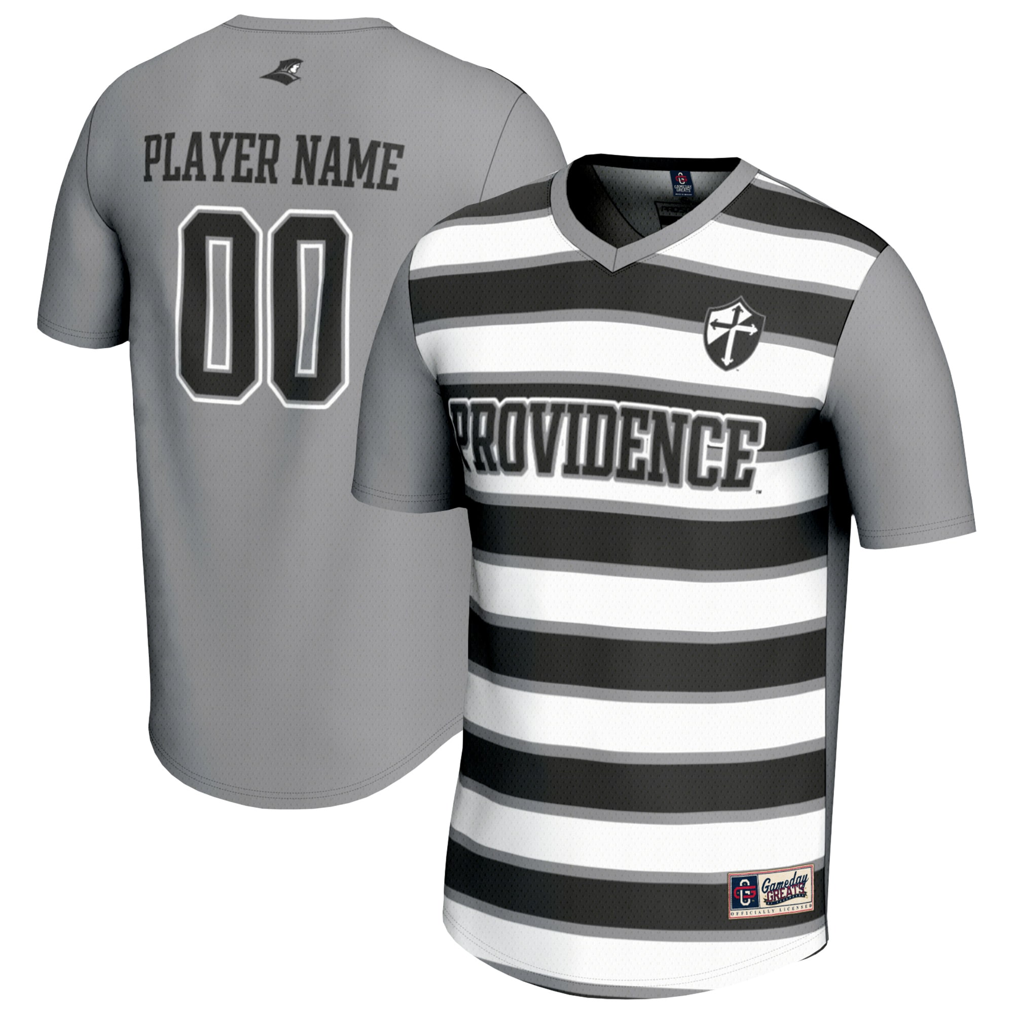 [LK] Providence Friars GameDay Greats Youth Collegiate Men's Soccer NIL Pick-A-Player Fashion Jersey - Silver/Black