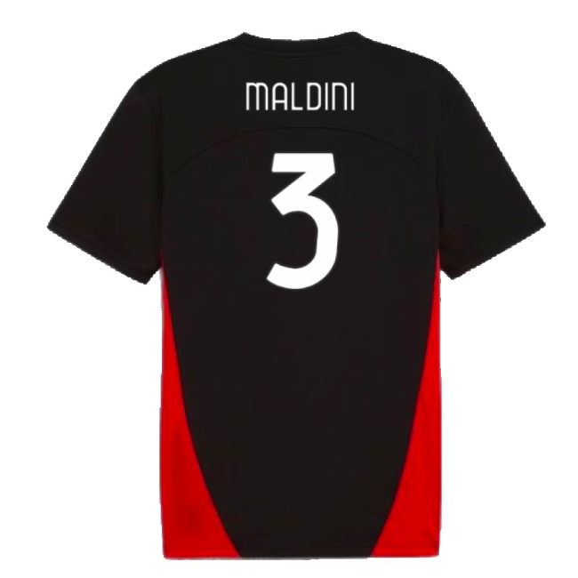 2024-2025 Milan Ac Training Jersey (Black) (Maldini 3) In Multiple Sizes