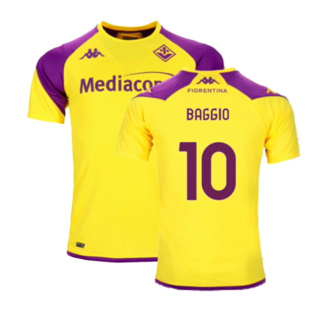Authentic 2023-2024 Fiorentina Training Shirt (Yellow) (Baggio 10)