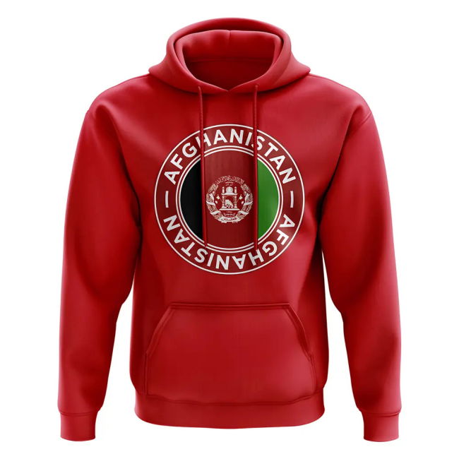 Limited-Edition Championship Afghanistan Football Badge Hoodie (Red)
