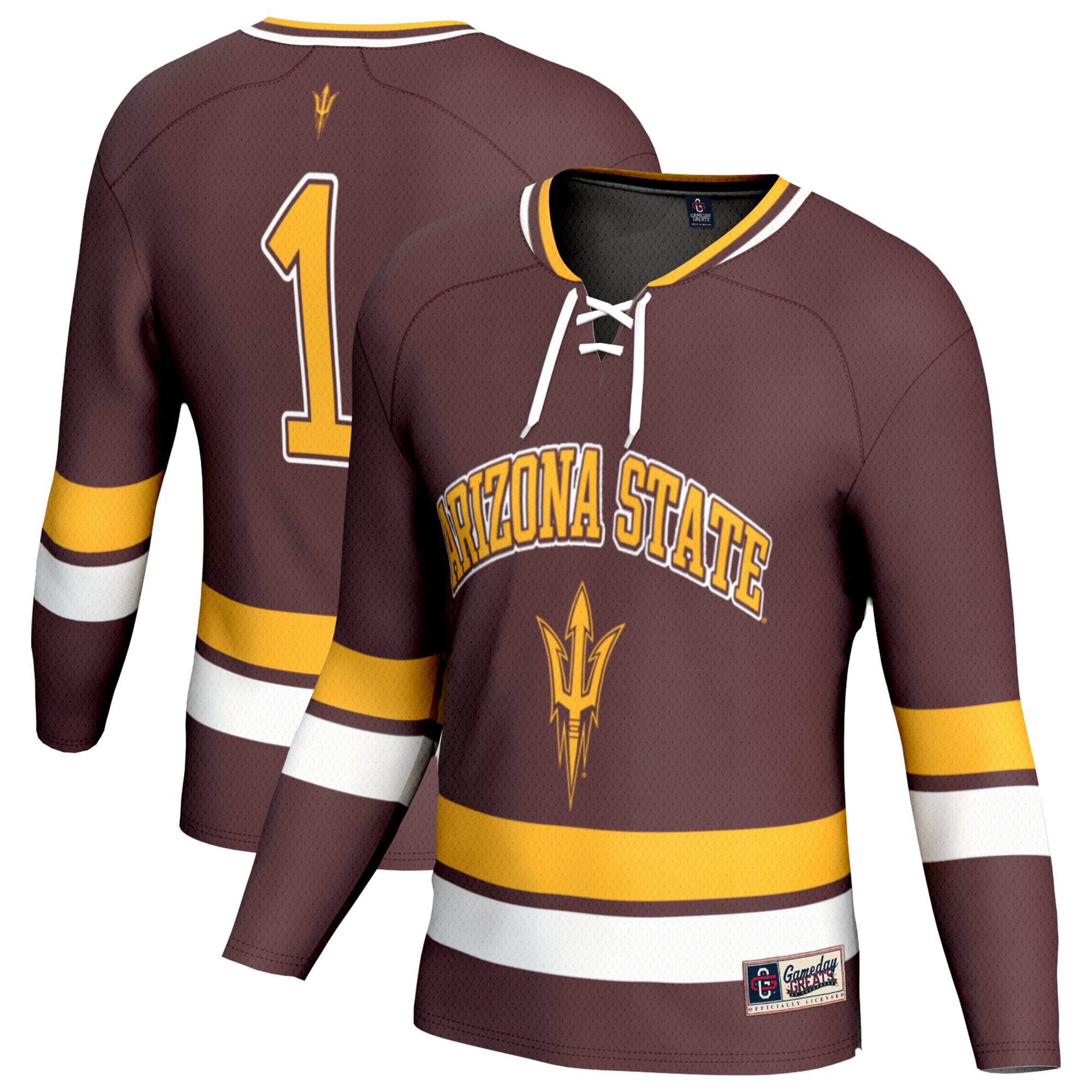 Arizona State Sun Devils GameDay Greats Unisex Lightweight Hockey Fashion Jersey - Maroon