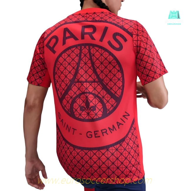 2025-2026 PSG Academy Pro Away Pre Match Shirt (Red)