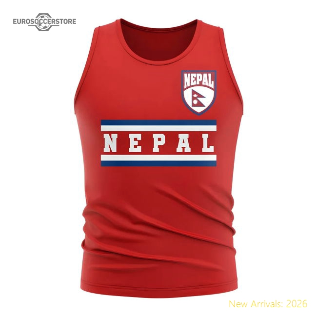 Nepal Core Football Country Sleeveless Tee (red) - Reasonable Price