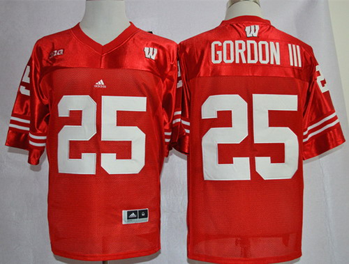 Men's None Melvin Gordon #25 away jersey Red 2024 moisture wicking