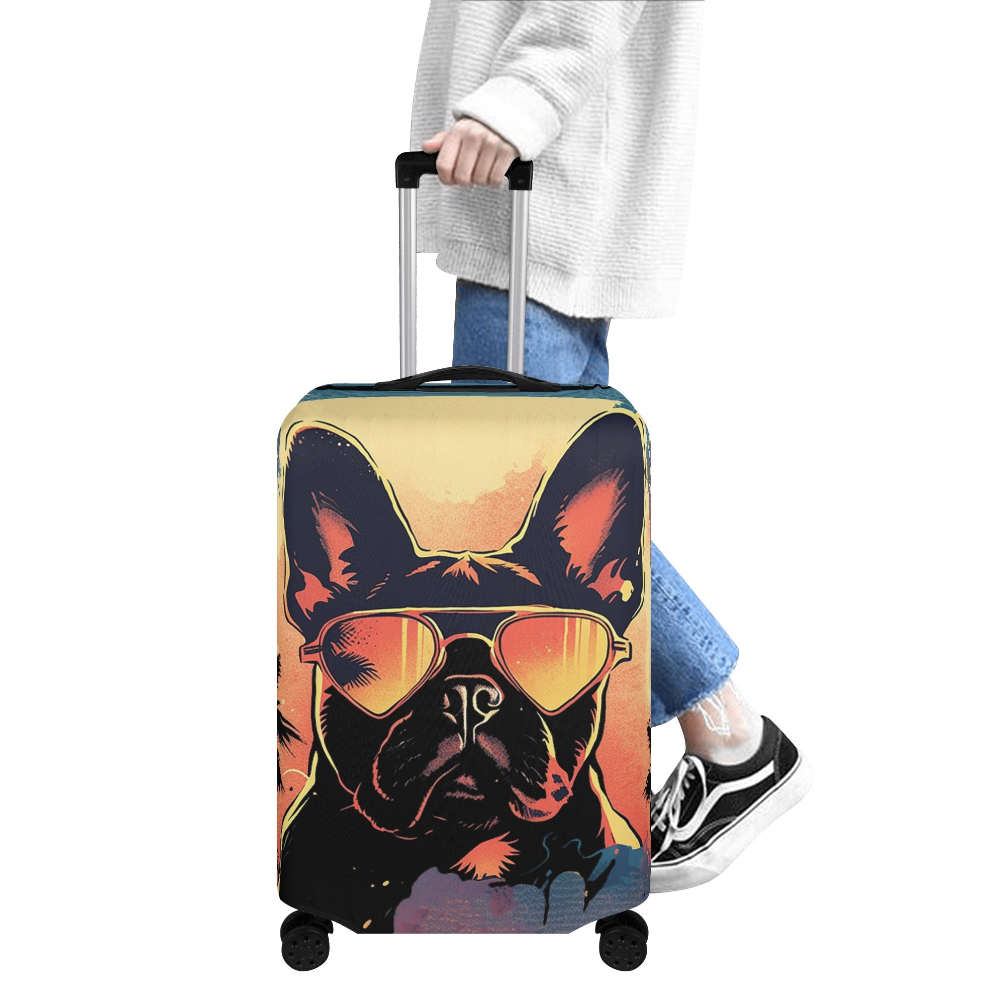 Trendy Cozy Hazel - Luggage Cover for French Bulldog Lovers Comfortable