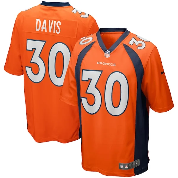 None Terrell Davis Game Jersey - Orange | NFL Player Jersey | NFL Foot
