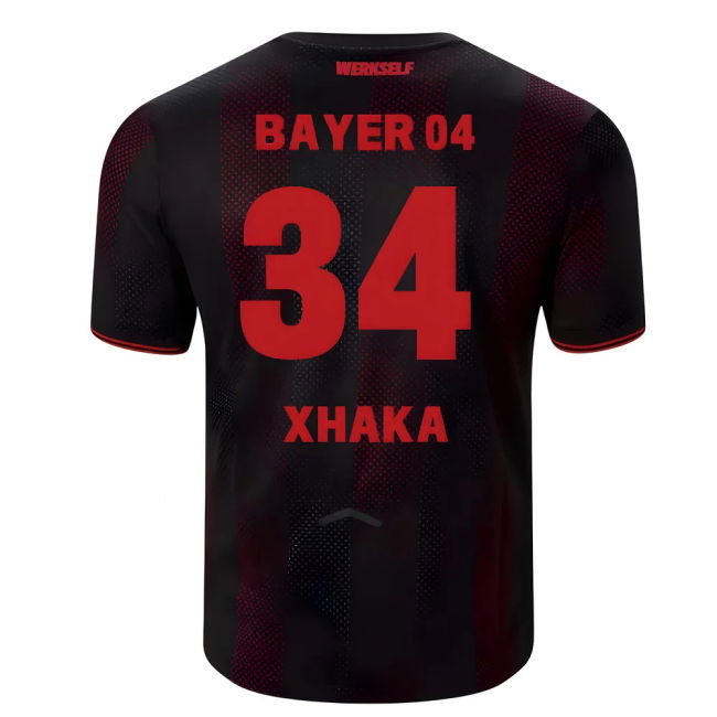2025-2026 Bayer Home Contemporary Shirt (Xhaka 34) Quick Dry