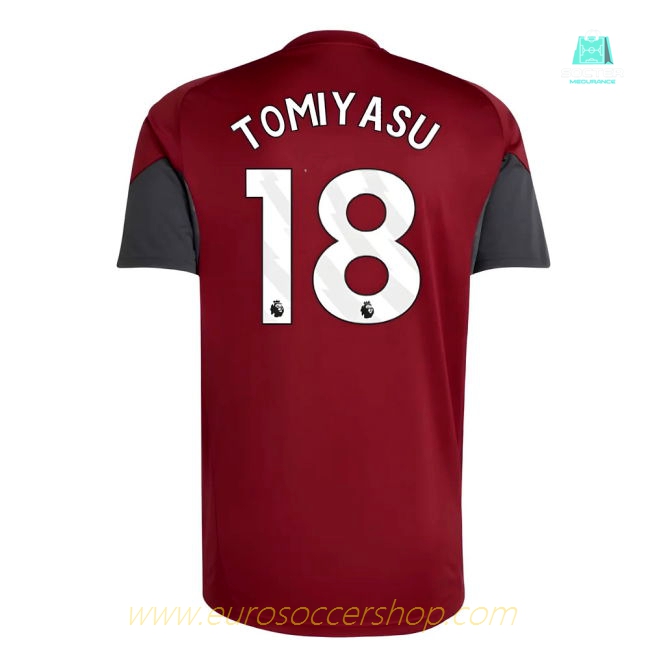 2025-2026 Arsenal EU Training Jersey (Burgundy) (Tomiyasu 18)