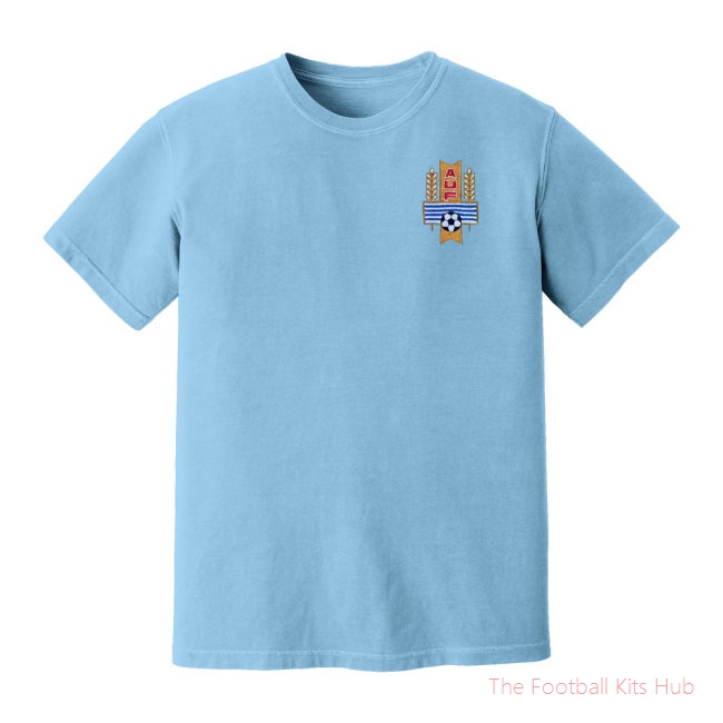 Uruguay National Team Embroidered Tee (Sky Blue)