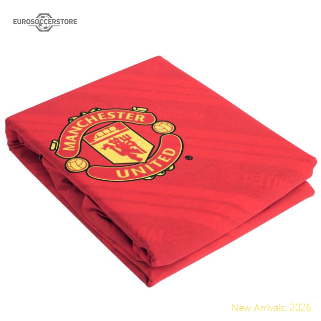 Manchester United Fc Core Stripe Double Duvet Set - Authentic Design