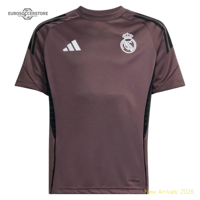 Authentic 2025-2026 Real Madrid Training Jersey (Shadow Fig) - Kids
