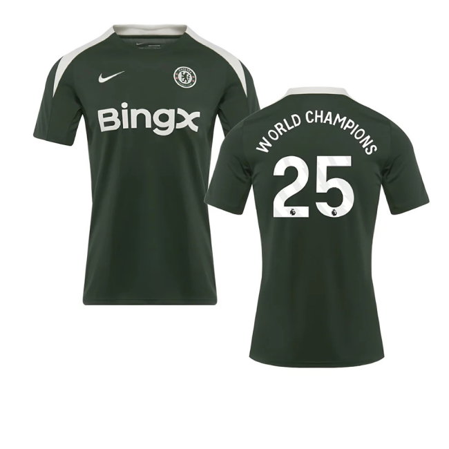 2025-2026 Chelsea Dri-Fit Strike Training Shirt (Green) (World Cham...