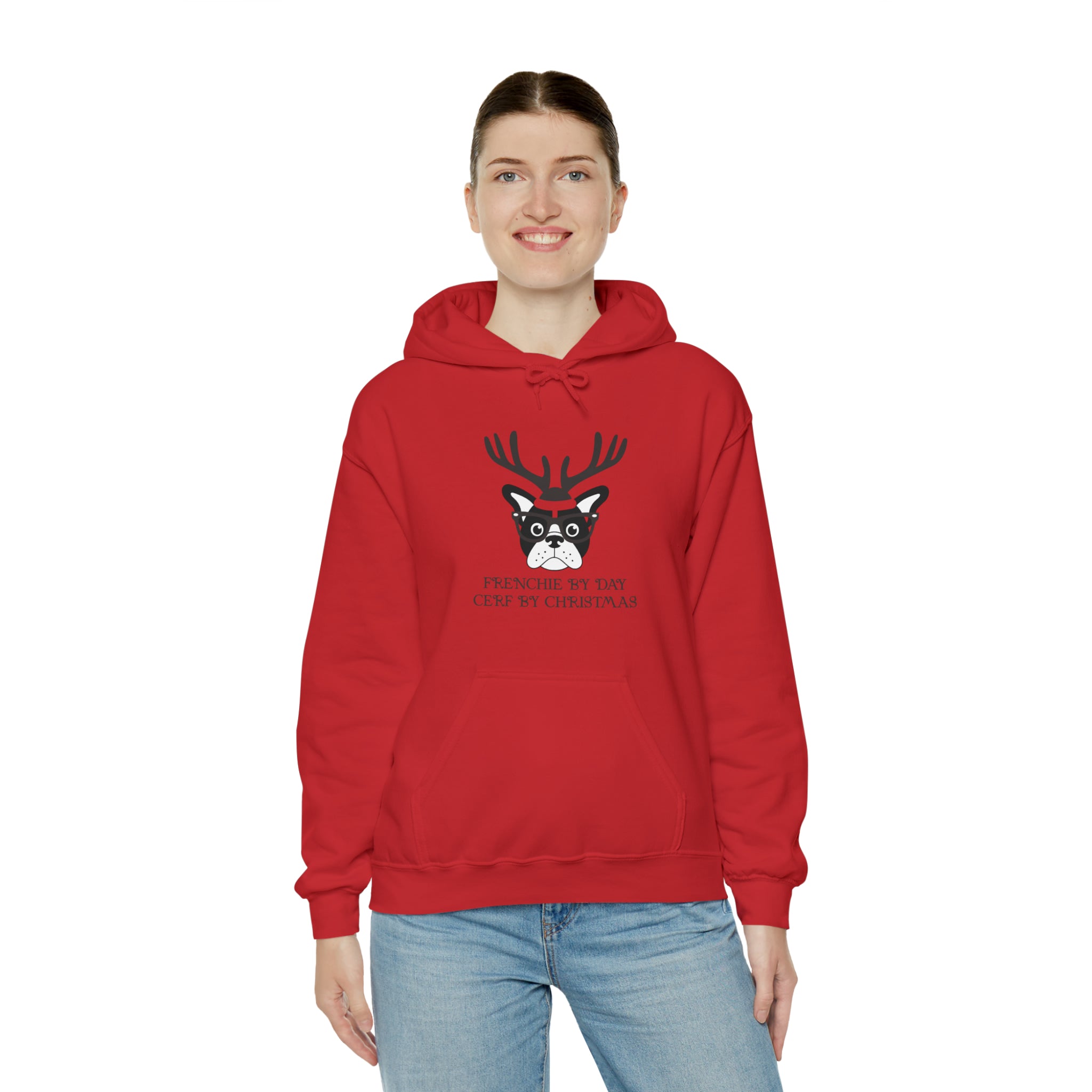 Stylish Street-Ready Frenchie By Day Unisex Hoodie for Casual Outings
