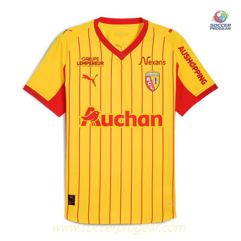 RC Lens Home Childrenren's Soccer Uniform Soccer Jersey 2025-26 Edition