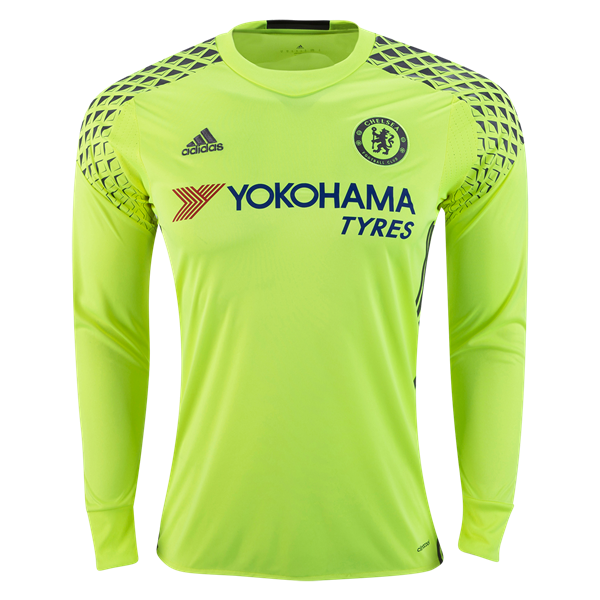 Durable Chelsea Green Goalkeeper 201617 LS Soccer Jersey Shirt