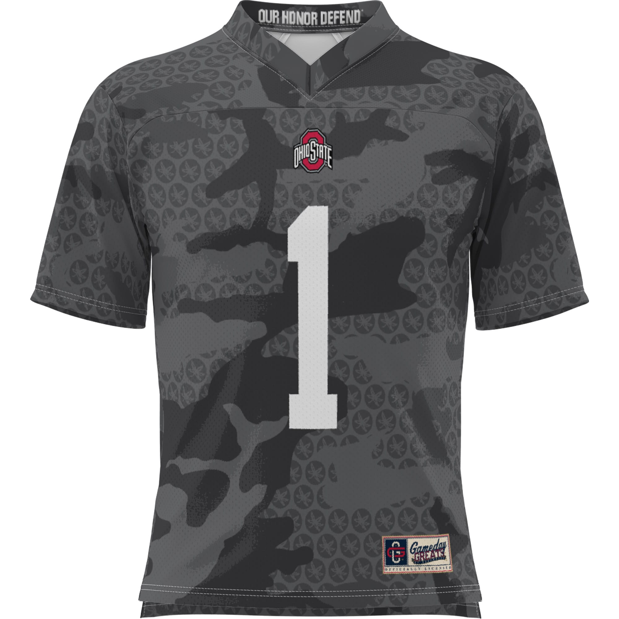 [NJP] Ohio State Buckeyes GameDay Greats Youth Camo Football Jersey - Black
