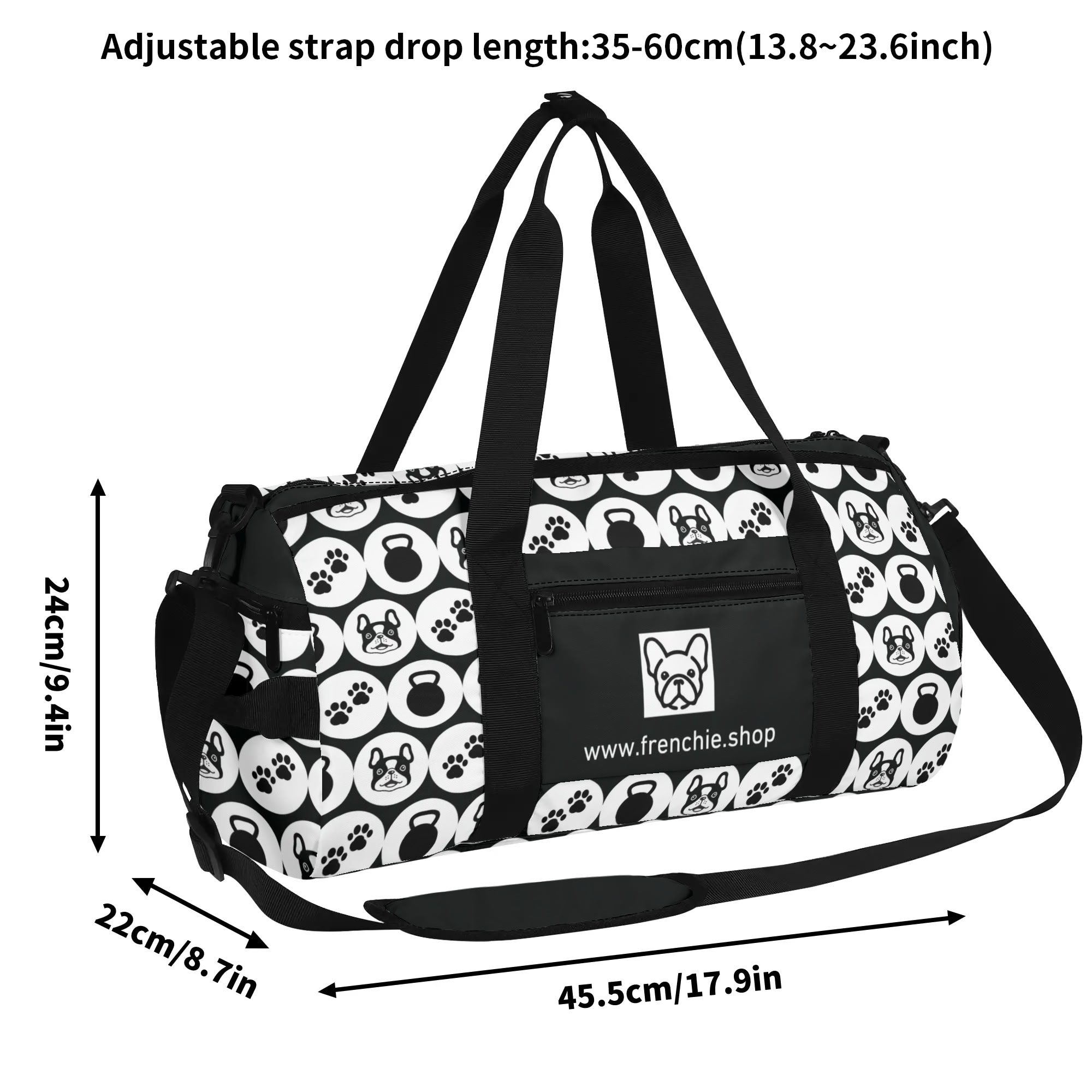 French Bulldog Jaimie Gym Bag For Frenchie Lovers Essential Dog Supply