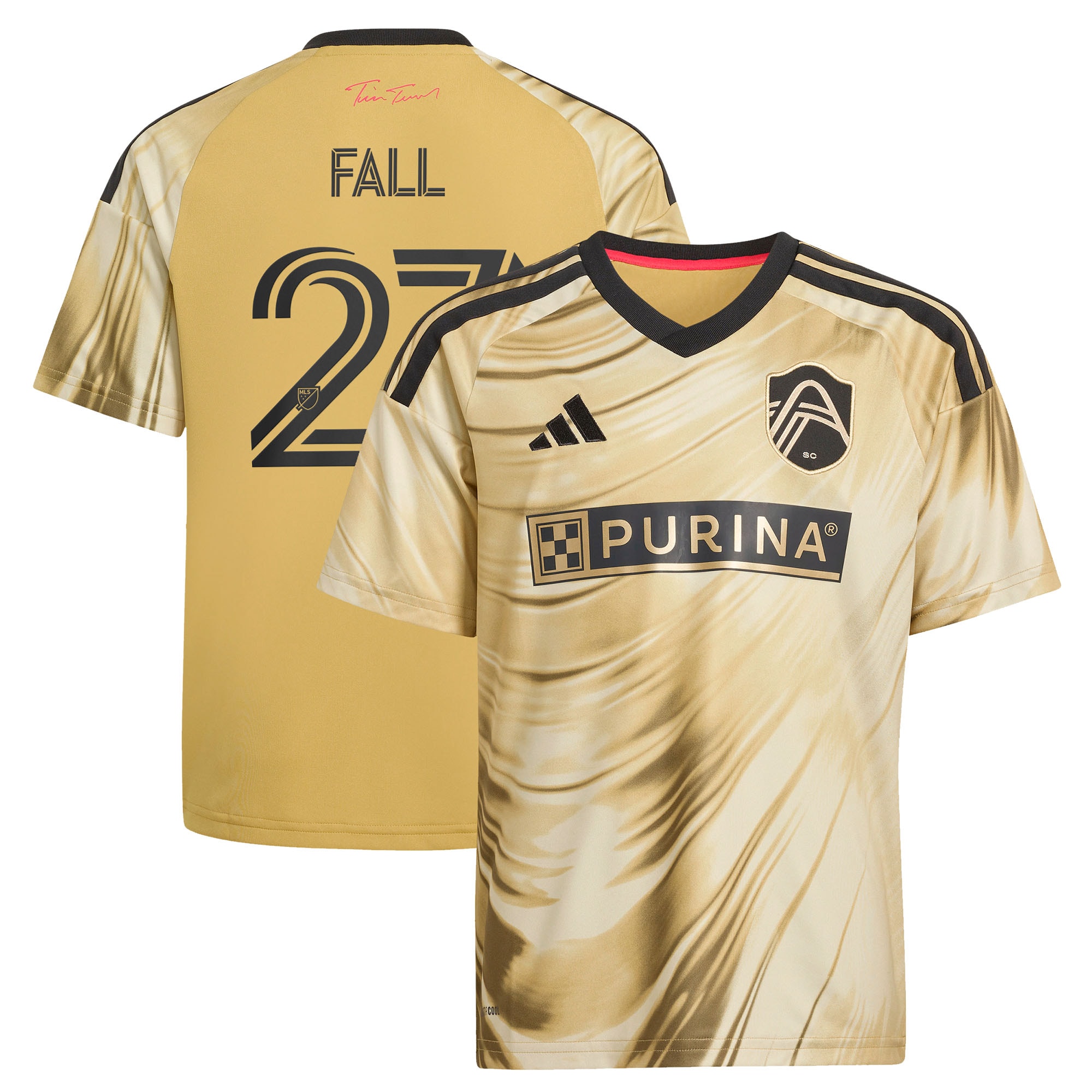[SJH] Fallou Fall St. Louis CITY SC Youth 2026 The Tina Turner Kit Replica Jersey - Yellow