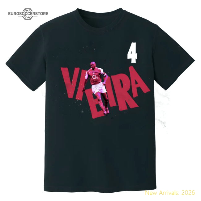 Official Patrick Vieira Arsenal Premier League Legend T-shirt (black