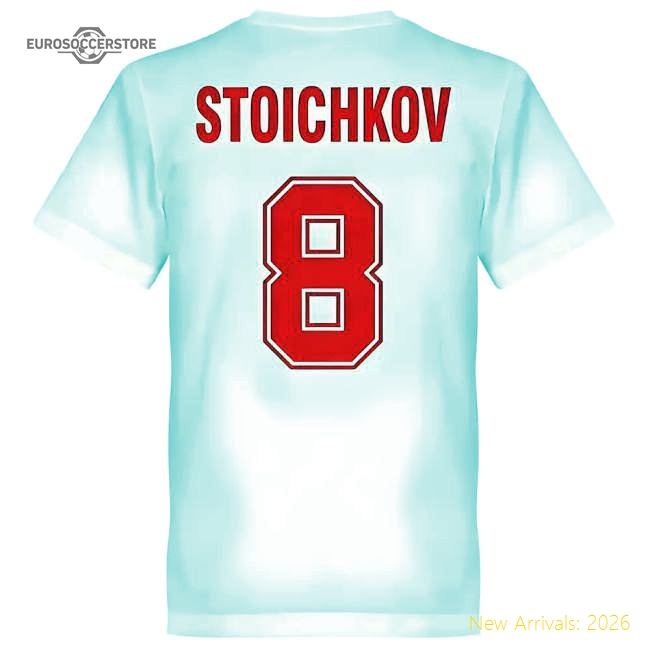 Bulgaria Stoichkov No.8 Team T-shirt - White