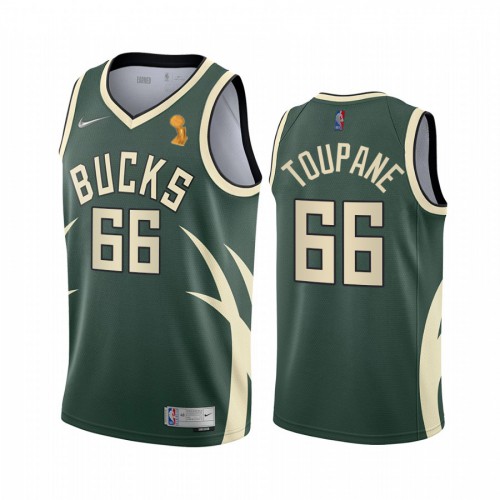 Performance Bucks #66 Axel Toupane 2021 Finals NBA Swingman Jersey