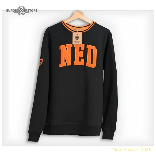 Netherlands Retro Football Sweatshirt (Black)