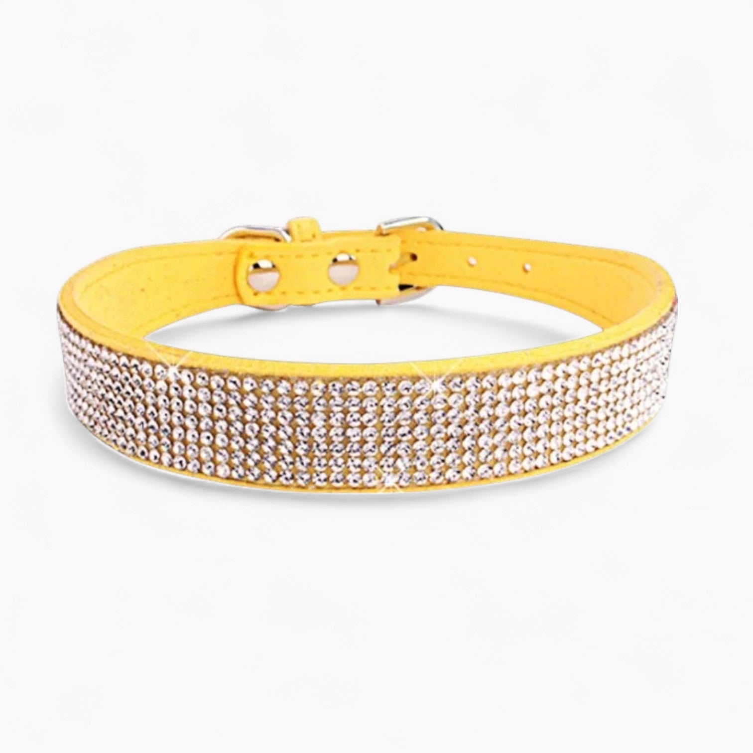 SparkleRuff Frenchie Rhinestone Collar – Soft Crystal Glitter with Zinc Alloy Buckle