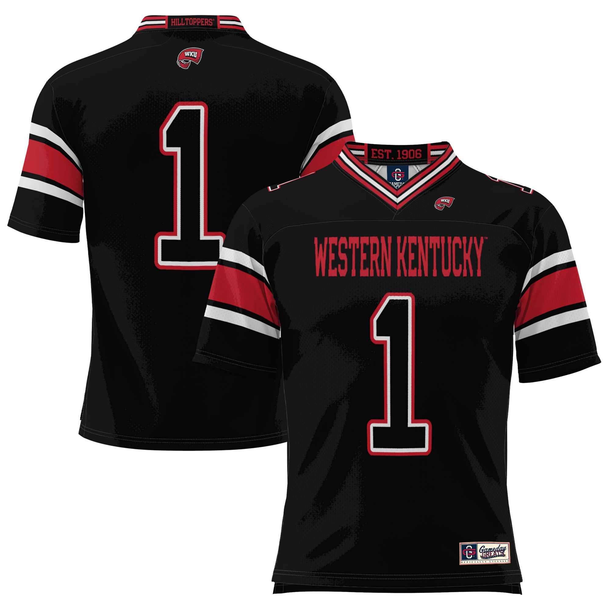 [DDG] Western Kentucky Hilltoppers GameDay Greats Endzone Football Jersey - Black