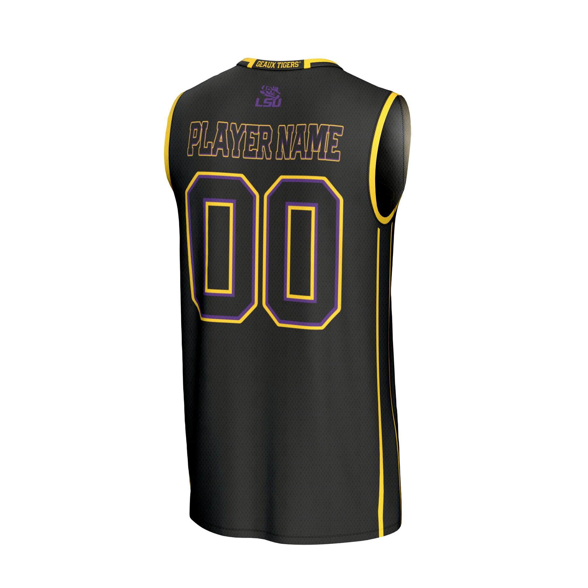 [NJP] LSU Tigers GameDay Greats Youth NIL Pick-A-Player Lightweight Collegiate Men's Basketball Fashion Jersey - Black