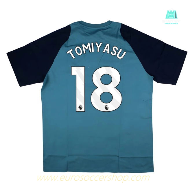 2025-2026 Arsenal Training Tee (Blanch Blue) (Tomiyasu 18)