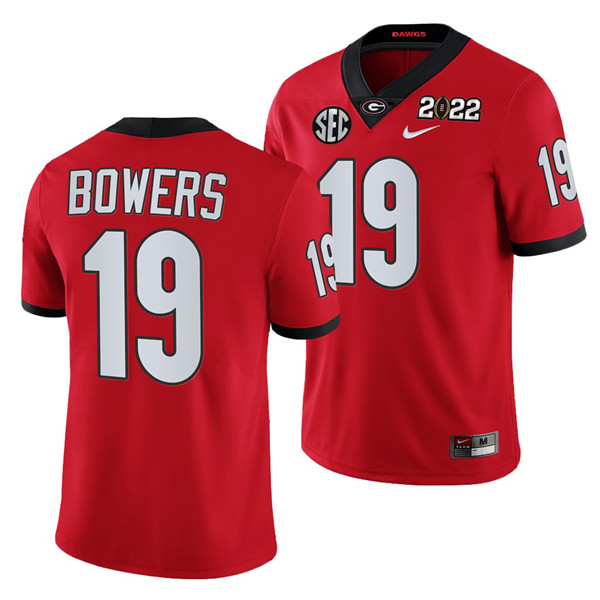 Men's Georgia Dawgs Red 2022 college football Brock Bowers #19