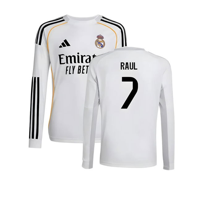 Camiseta Real Madrid 2025-2026 Local Niños - Oficial Con Raul 7
