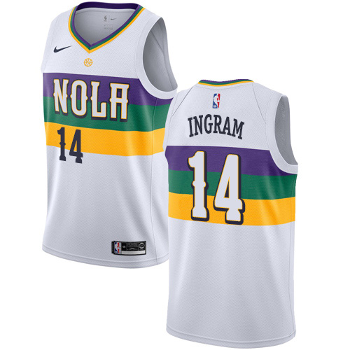 White Nike Orleans Pelicans #14 Pelicans Jersey - Moisture-Wicking