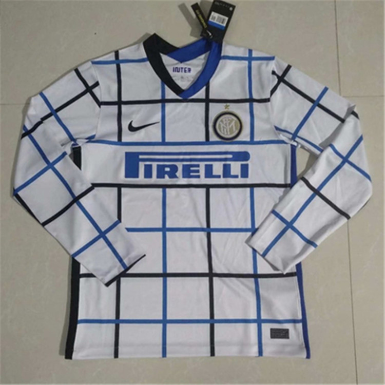 Advanced Fabric Inter Milan 20-21 Away White Long Sleeve Soccer